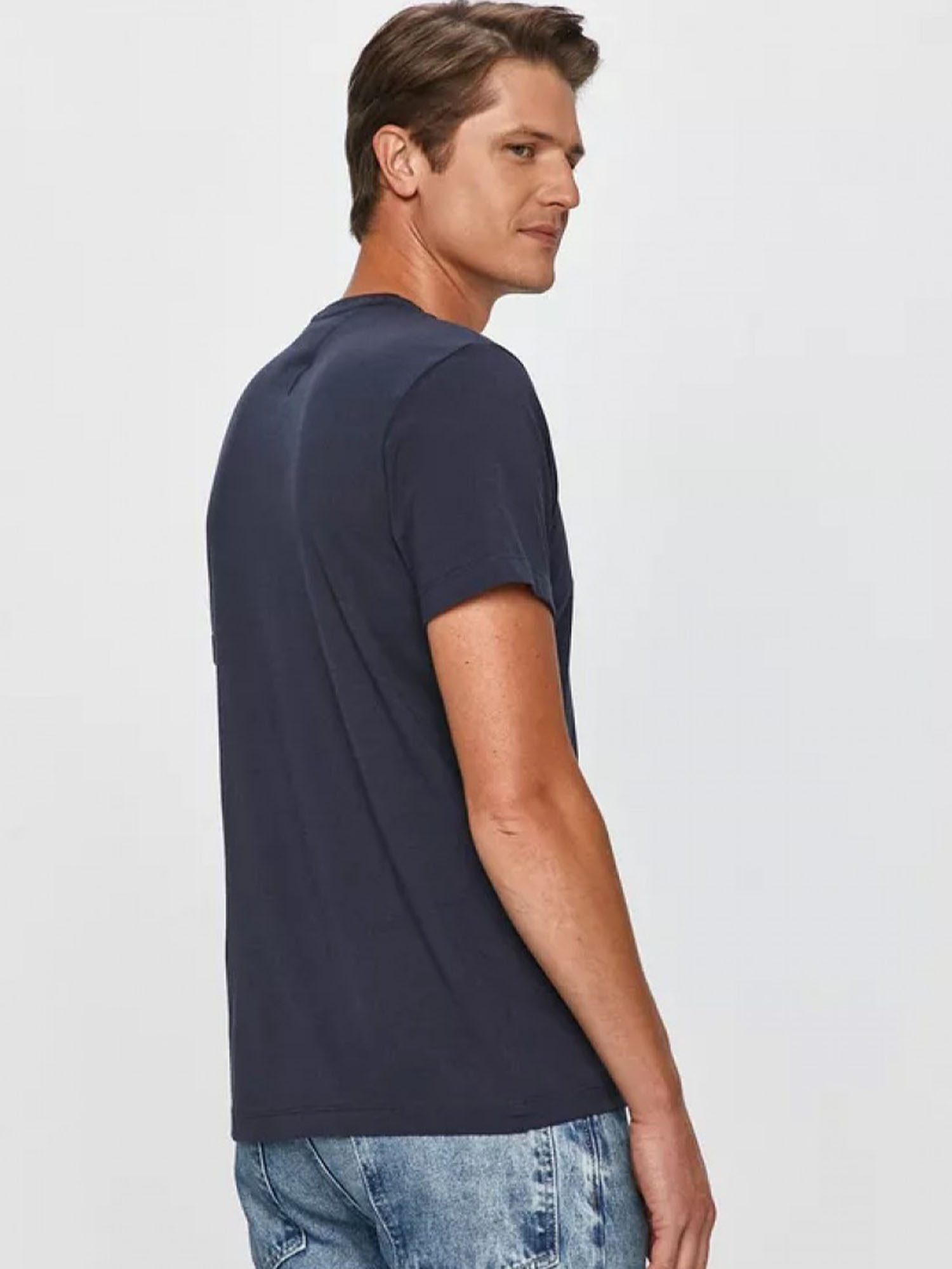 T-SHIRT UOMO TOMMY JEANS IN COTONE - BLU