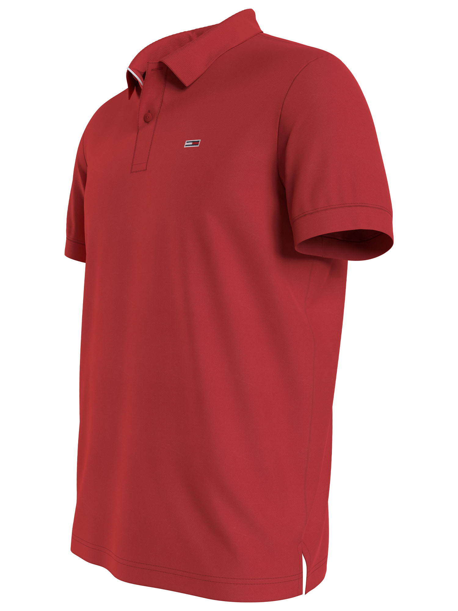 POLO SLIM PLACKET UOMO TOMMY JEANS - ROSSO