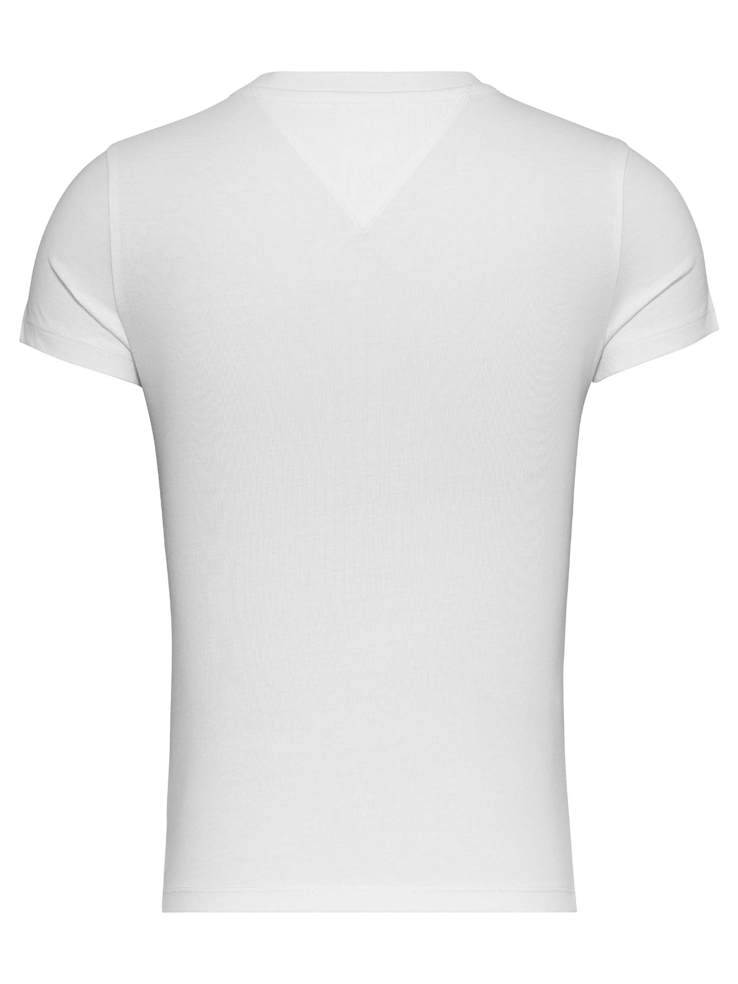 T-SHIRT DONNA SLIM LINEAR TOMMY JEANS - BIANCO