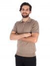 POLO IN MAGLIA A FASCIA FB UOMO TORTORA