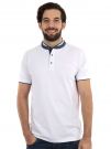 POLO CON COLLO ALLA COREANA YES ZEE UOMO BIANCO