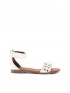 SANDALO CON FASCIA AD INTAGLIO SHOELAB DONNA BIANCO