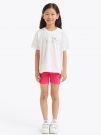 COMPLETO T-SHIRT E CICLISTA DIADORA BAMBINA BIANCO