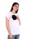 T-SHIRT CON SPILLA ARTIGLI DONNA BIANCO