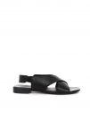 SANDALO CON CINTURINO ELASTICO SHOELAB DONNA NERO