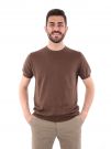 T-SHIRT IN MAGLIA FB UOMO TABACCO