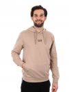 FELPA CON CAPPUCCIO CORE IDENTITY EA7 EMPORIO ARMANI UOMO BEIGE