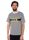 T-SHIRT LOGO ALL-OVER CON FASCIA ICON UOMO BIANCO