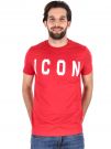 T-SHIRT BASIC CON MAXI LOGO ICON UOMO ROSSO