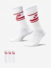 NIKE CALZE 3PZ - BIANCO-ROSSO