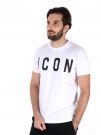 T-SHIRT BASIC CON MAXI LOGO ICON UOMO BIANCO