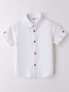 CAMICIA CORTA IN LINO IDO BAMBINO BIANCO