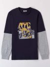 T-SHIRT BICOLOR IDO RAGAZZO BLU