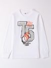 T-SHIRT MANICHE LUNGHE CON STAMPA IDO BAMBINO BIANCO