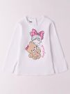 T-SHIRT CON STAMPA E STRASS IDO BAMBINA BIANCO