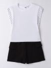 IDO T-SHIRT+SHORT - BIANCO-NERO