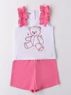 IDO TOP+SHORT - BIANCO ROSA