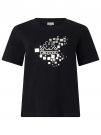 T-SHIRT CON STAMPA LAMINATA KAPPA DONNA NERO