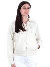 FELPA CON CAPPUCCIO E ZIP CORE LADY EA7 EMPORIO ARMANI DONNA PANNA