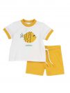 CHICCO T-SHIRT+SHORT - BIANCO GIALLO