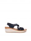 SANDALO CON ZEPPA E STRAP FLY FLOT DONNA BLU