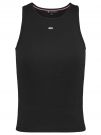 TOP DONNA ESSENTIAL A COSTE TOMMY JEANS - NERO