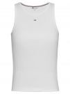 TOP DONNA ESSENTIAL A COSTE TOMMY JEANS - BIANCO