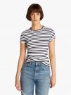 T-SHIRT SLIM ESSENTIAL TOMMY JEANS DONNA BLU-BIANCO