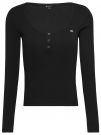 T-SHIRT DONNA SLIM FIT A COSTE TOMMY JEANS - NERO