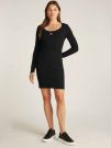 VESTITO ADERENTE A COSTINE TOMMY HILFIGER DA DONNA NERO