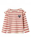 NAME IT TOVELINA LS - BIANCO-ROSSO