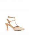 SLINGBACK CON BORCHIE CLYO' DONNA BEIGE