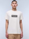 T-SHIRT BOX LOGO NAPAPIJRI DA UOMO BIANCO