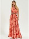 VESTITO SCOLLO AMERICANO ARTIGLI DONNA CORALLO