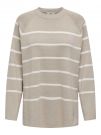 JDY SARA LS STRIPE - BEIGE