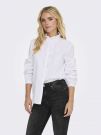 JDY MIO LS FRILL - BIANCO