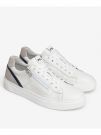 SNEAKERS IN PELLE E CAMOSCIO NERO GIARDINI UOMO BIANCO