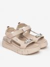 SANDALO PLATFORM CON STRASS NERO GIARDINI DONNA CIPRIA