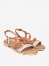 SANDALO CON FASCIETTE NERO GIARDINI DONNA COGNAC