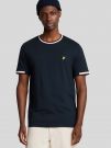 T-SHIRT CON PROFILI CROMATI LYLE&SCOTT UOMO BLU