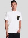 T-SHIRT CON TASCHINO A CONTRASTO LYLE&SCOTT UOMO BIANCO-NERO