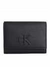 PORTAFOGLIO SCULPTED MEDIUM CALVIN KELIN JEANS DONNA NERO