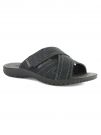CIABATTA CON FASCIA AD INCROCIO INBLU UOMO NERO