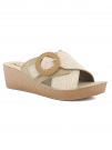 CIABATTA CON ZEPPA IN BLU DONNA SABBIA