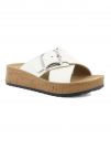 CIABATTA CON FIBBIA A INTRECCIO INBLU DONNA BIANCO