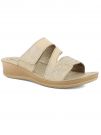 CIABATTA CON FASCIA DECORATIVA IN BLU DONNA SABBIA