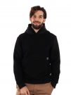 FELPA CON CAPPUCCIO SERIE TAPE EA7 EMPORIO ARMANI UOMO NERO