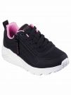 SNEAKERS UNO LITE EASY ZIP SKECHERS RAGAZZA NERO