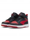 SNEAKERS CON STRAPPO PUMA REBOUND V6 MID BAMBINI NERO ROSSO