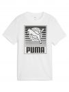 T-SHIRT GRAPHICS LOGO PUMA BAMBINO BIANCO